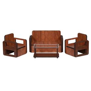 ماکت دکوری طرح مبلمان چوب آرا مدل J1235 مجموعه 4 عددی