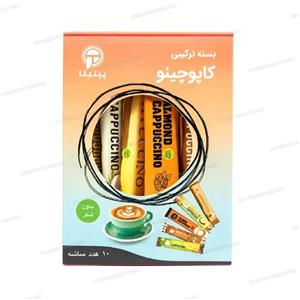 کاپوچینو با شیرین کننده استویا پپتینا بسته 10 عددی