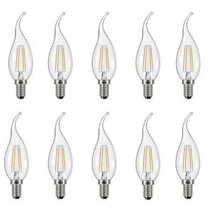 لامپ فیلامنتی ال ای دی 2 وات مدل شمعی پایه E14 بسته 10 عددی