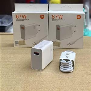 شارژر دیواری 67 وات توربو مدل poco x4 pro به همراه کابل USB-C