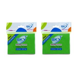 کاغذ یادداشت چسب دار اسکای مدل 75.75 کد 007 بسته 2 عددی
