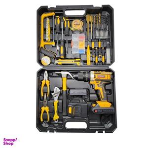 مجموعه 100 عددی دریل پیچ گوشتی شارژی چکشی صنعتی اینتیمکث کد 6Ah