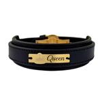 دستبند طلا 18 عیار مردانه لیردا مدل کلمه Queen 823
