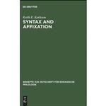 کتاب Syntax and affixation  اثر Keith E. Karlsson انتشارات Niemeyer