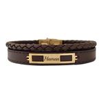 دستبند طلا 18 عیار مردانه لیردا مدل اسم هامان 825