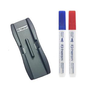 ماژیک وایت برد هرون کد 430 به همراه تخته پاک کن مجموعه 3 عددی