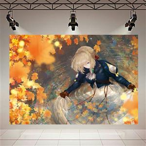 تابلو بوم طرح انیمه دختر و پاییز مدل violet evergarden کد AR30599 