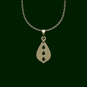 گردنبند طلا 18 عیار زنانه مدوپد مدل اشک و قطره کد QQ2-1-1004