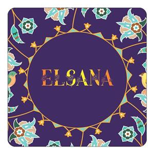 مگنت کاکتی طرح اسم السانا elsana مدل گل و بلبل کد mg12918