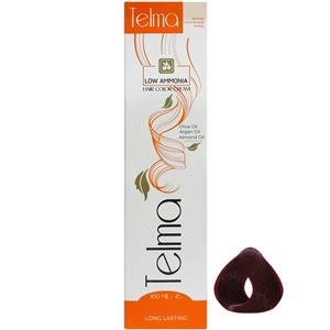 رنگ مو تلما مدل Low Ammonia شماره 6.2 حجم 100 میلی لیتر رنگ یاقوتی