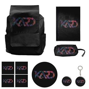 کوله پشتی مدل گروه موسیقی کارد به همراه کلاسور و جامدادی و زیر لیوانی و جاکلیدی مجموعه 10 عددی