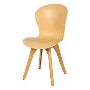 صندلی مدل ماهلین فایبرگلاس پایه پلاستیکی رنگ چوب مدل 502958
