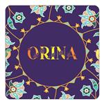 مگنت کاکتی طرح اسم اورینا orina مدل گل و بلبل کد mg16595