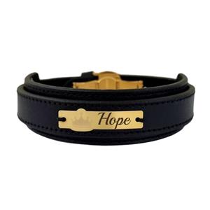 دستبند طلا 18 عیار مردانه لیردا مدل کلمه Hope -