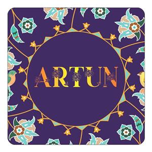 مگنت کاکتی طرح اسم آرتون artun مدل گل و بلبل کد mg11699 