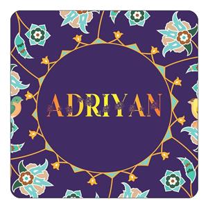 مگنت کاکتی طرح اسم آدریان adriyan مدل گل و بلبل کد mg10834 