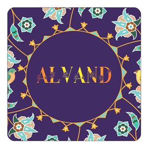 مگنت کاکتی طرح اسم الوند alvand مدل گل و بلبل کد mg11070