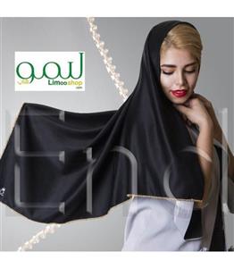 روسری حریر کرپ مشکی