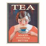 پوستر مدل مستر وینتیج دختری در حال نوشیدن چای