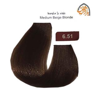 رنگ مو لوپینا سری بژ رنگ بلوند بژ متوسط شماره 6.51 