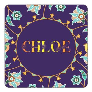 مگنت کاکتی طرح اسم کلویی chloe مدل گل بلبل کد mg12591 