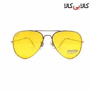 عینک آفتابی ری بن طلایی شیشه زرد جیوه ای Ray Ban RB3025 