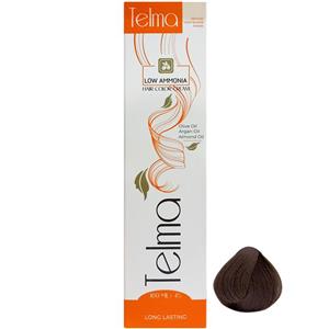 رنگ مو تلما مدل Low Ammonia شماره 4.0 حجم 100 میلی لیتر رنگ قهوه ای متوسط