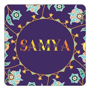 مگنت کاکتی طرح اسم سامیا samya مدل گل و بلبل کد mg17529