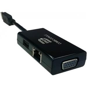 مبدل یو اس بی 3.0 به Ethernet+VGA+USB 2.0 مدل CP2606 Daiyo USB 3.0 To 3 In 1 Combo Dongle Fast Lan + USB 2.0 + VGA