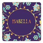 مگنت کاکتی طرح اسم ایزابلا isabella مدل گل و بلبل کد mg14230