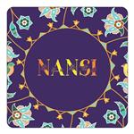 مگنت کاکتی طرح اسم نانسی nansi مدل گل و بلبل کد mg16135