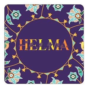 مگنت کاکتی طرح اسم هلما helma مدل گل و بلبل کد mg13957 