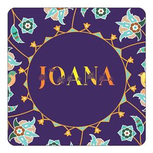 مگنت کاکتی طرح اسم جوآنا joana مدل گل و بلبل کد mg14358 