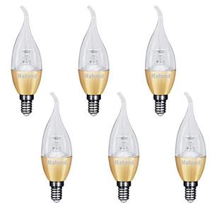 لامپ ال ای دی 6 وات مهند مدل T60 پایه E14 بسته 6 عددی