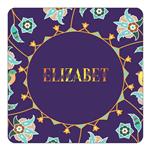 مگنت کاکتی طرح اسم الیزابت elizabet مدل گل و بلبل کد mg12908