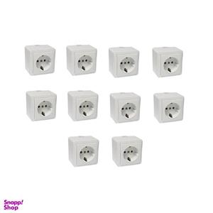 پریز برق ارت دار پارت الکتریک مدل روکار بسته 10 عددی