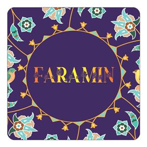 مگنت کاکتی طرح اسم فرامین faramin مدل گل و بلبل کد mg13096