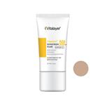 فلوئید ضدآفتاب رنگی ویتالیر SPF 50 مدل Vitamin C مناسب انواع پوست حجم 50 میلی لیتر