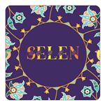 مگنت کاکتی طرح اسم سلن selen مدل گل و بلبل کد mg17695