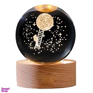چراغ خواب طرح گوی کریستال مدل ماه و فضانورد کد JIMI110