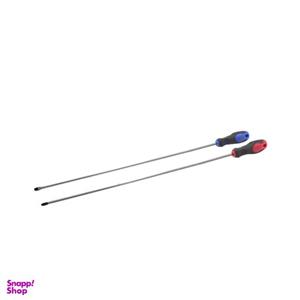 پیچ گوشتی دوسو و چهارسو مدل بت کد YP-FOGHBOLAND-56CM مجموعه 2 عددی | کروم
