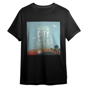 تی شرت آستین کوتاه مردانه مدل TAKE A BEAK FROM THE CITY AND ENJOY THE SUMMER 