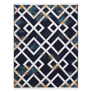 گلیم ماشینی دنیای فرش مدل لوزی  کد 1914