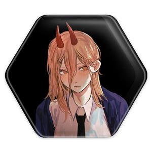 پیکسل خندالو طرح پاور انیمه مرد اره ای Chainsaw Man مدل شش ضلعی کد 17932