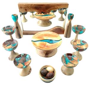 مجموعه ظروف هفت سین 12پارچه وودسنس مدل  WS-Z209