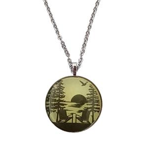 گردنبند زنانه مدل ساحل شبتاب استیل