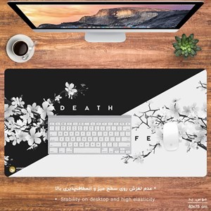ماوس پد هومرو مدل MX341 طرح ژاپنی زندگی و مرگ