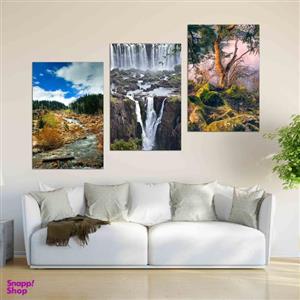 تابلو شاسی بکلیت طرح طبیعت آبشار و جنگل مدل SH-429 مجموعه 3 عددی