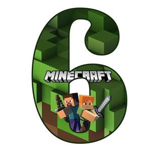 استند رومیزی مدل عدد 6 طرح ماین کرافت کد 1729