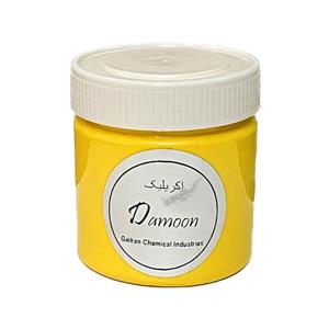 رنگ اکریلیک زرد دامون کد D302 حجم 350 میلی لیتر